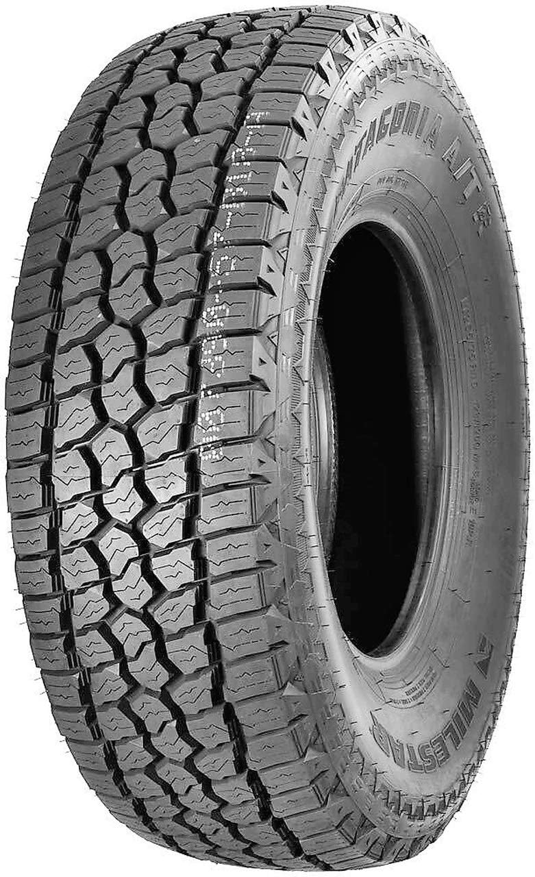 Milestar Patagonia A/T all-terrain tire, staggered shoulder lugs and a blocky tread pattern for trucks and SUVs